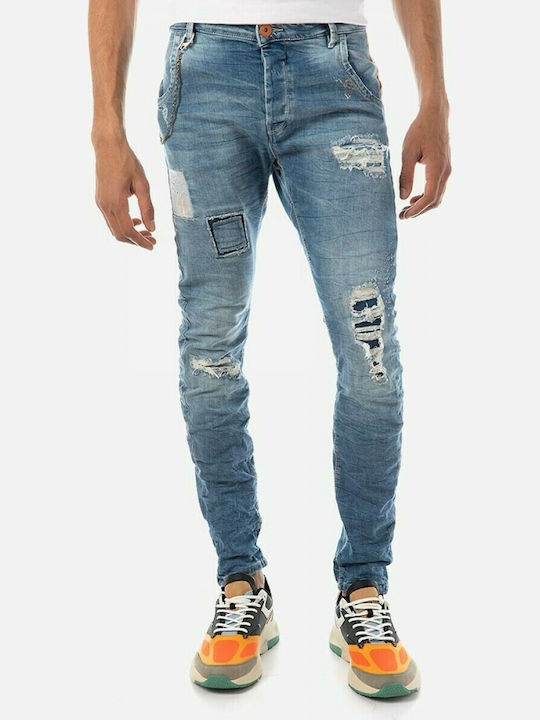 Brokers Jeans 20017-925-32 Ανδρικό Παντελόνι Τζιν Ελαστικό σε Loose Εφαρμογή Μπλε