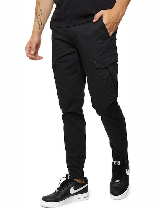 Gabba Pantaloni Elastic cu Croială Normală Negru
