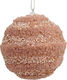 Lianos Christmas Fabric Ball Ornament Pink 10x10cm