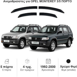 Heko Σετ Ανεμοθραύστες Μπροστινοί Σκούρο Φιμέ για Opel Monterey 2τμχ 25304