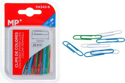 Madrid Papel Paper Clip 50mm Χρωματιστοί Πλαστικοποιημένοι 25pcs