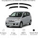 Heko Set of Windbreakers Front and Rear Car Dark Fime for Daihatsu Cuore 4pcs