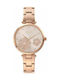 Elle Time & Jewelry Watch with Pink Gold Metal Bracelet