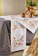 Whitegg Christmas Tablecloth Runner Fabric White L180xW40cm 1pcs