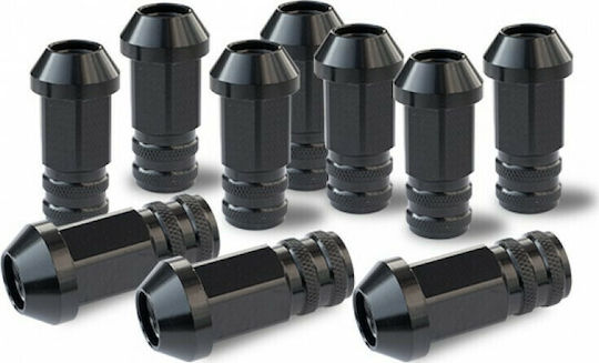 Simoni Racing Παξιμάδια 12x1.5/50mm/19 Μαύρο 10τμχ 10τμχ