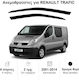 Heko Set of Windbreakers Front Car Dark Fime for Renault Trafic 2pcs