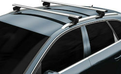 Menabo Lince 135cm. Universell Ford Transit Connect für Autos mit Werksdachstangen (mit Dachträgerfüßen und Schloss) Silber