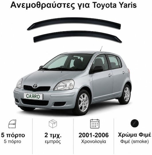 Heko Комплект Ветробрани Dark Fime за Toyota Ярис 2бр