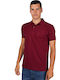 Target Bluza Bărbătească cu Mânecă Scurtă Polo Burgundy