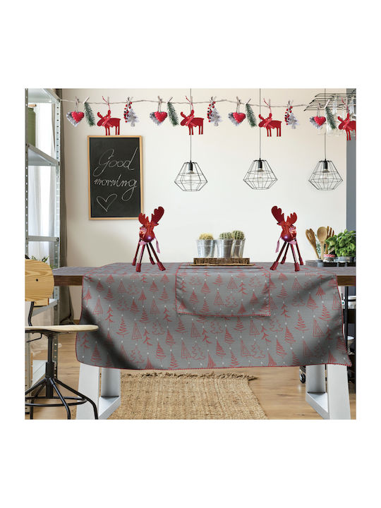 Das Home Weihnachts- Tischtuch Läufer Stoff Gray B140xL50cm. 1Stück 42750140551