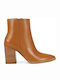 Nine West Bryson Leder Damen Knöchelstiefel Tabac Braun