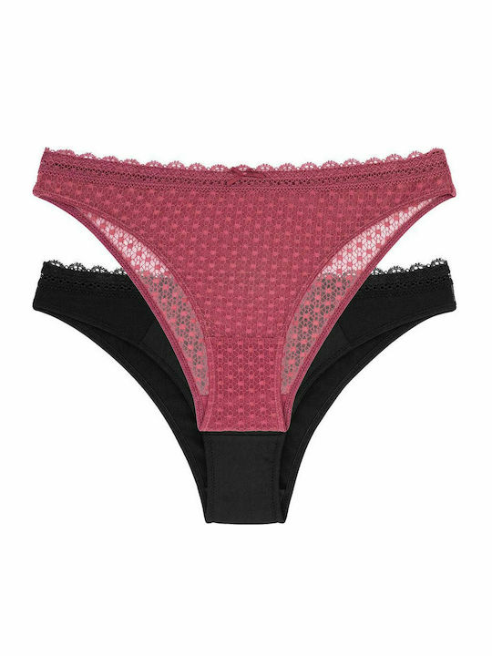 Dorina Reese Damen Slip 2Pack mit Spitze