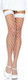 Leg Avenue Zaunnetz Oberschenkelhohe Sexy Socken Weiße