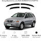 Heko Set of Windbreakers Front and Rear Car Dark Fime for Kia Sorento 4pcs