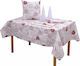 Viopros Christmas Tablecloth Square Fabric Red L85xW85cm.