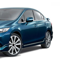 S-dizayn Honda Civic 4D 2012+ Trim Μαρκέ Παραθύρων Αυτοκόλλητα Χρωμίου 4τμχ 6120060/SD