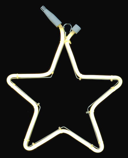 Lianos Weihnachtlicher Dekorativer Anhänger Stern Kunststoff Weiß 30x30x30cm 1Stück