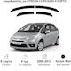 Heko Satz Windabweiser Vordere und Hintere Dark Fime für Citroen C4 Picasso 4Stück