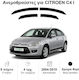 Heko Set of Windbreakers Front and Rear Car Dark Fime for Citroen C4 4pcs