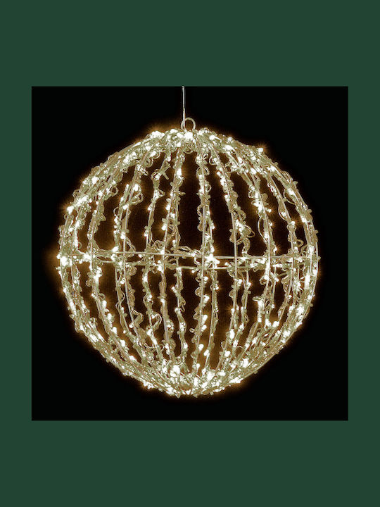 Lianos Illuminated Christmas Plastic Figure Ball White Length 50cm