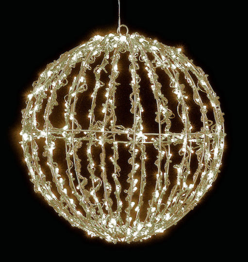 Lianos Illuminated Christmas Plastic Figure Ball White Length 50cm
