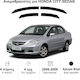 Heko Set of Windbreakers Front and Rear Car Dark Fime for Honda City 4pcs