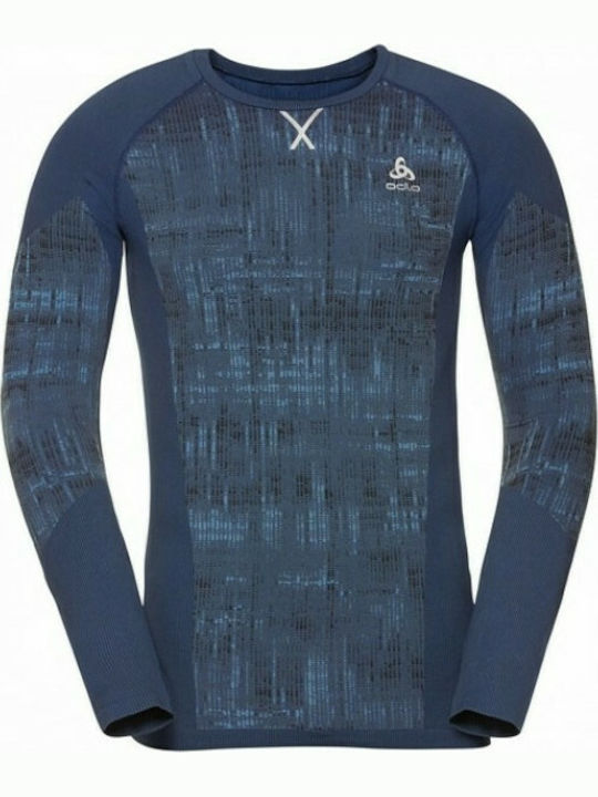 Odlo Blackcomb Bluza termică pentru bărbați cu mâneci lungi Albastru
