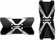 Simoni Racing X-Type Pedalsatz Universal Aluminium Schwarz 2Stück