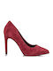 Envie Shoes Pointed Toe Stiletto Burgundy High Heels