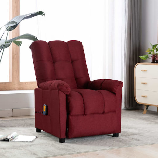Relax Sessel Friseurwaschbecken mit Fußhocker Burgundisch 74x99x102cm