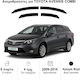 Heko Set of Windbreakers Front and Rear Car Dark Fime for Toyota Avensis 4pcs