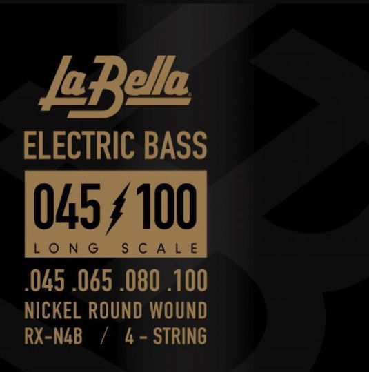 La Bella Rx Nickel Set of Bass Strings Nickel Wound 45 - 100