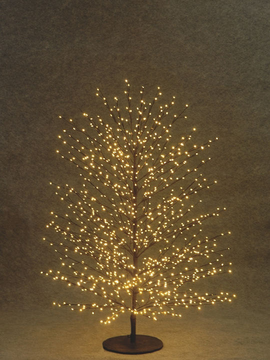 Christmas Decorative Illuminated Plastic Tree Natural Appearance 120cm IP44 Brown