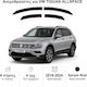Heko Set of Windbreakers Front and Rear Car Dark Fime for Volkswagen Tiguan Allspace 4pcs