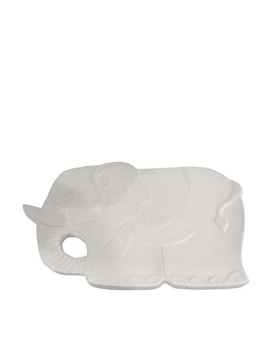 Espiel Round Ceramic Decorative Platter Elephan...