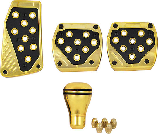 Auto Gs Car Pedal Set Universal Gold 5pcs