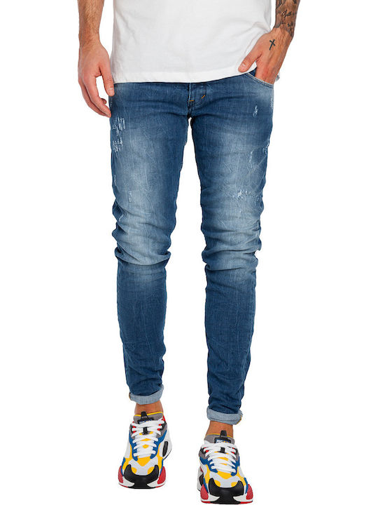 Back2jeans Men's Jeans Pants Slim Fit Blue
