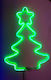 TnS Christmas Decorative Illuminated Tree Light Tube 57cm IP44 Electric Green