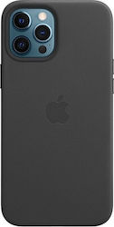 Apple Leather Case with MagSafe Coperta din spate Piele Negru (iPhone 12 Pro Max) MHKM3ZM/A