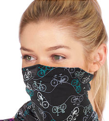 Eco Chic Snood Face Mask Black Bike 1τμχ