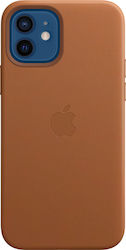 Apple Leather Case with MagSafe Back Cover Saddle Brown (iPhone 12 / 12 Pro)