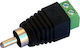 Tele AA-011/RCA01M Βύσμα Σύνδεσης Συστημάτων CCTV RCA Αρσενικό σε Κλέμμα