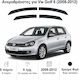Heko Satz Windabweiser Vordere und Hintere Dark Fime für Volkswagen Golf 6 5D 2008 4Stück