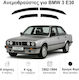 Heko Set of Windbreakers Front and Rear Car Dark Fime for BMW E30 4pcs