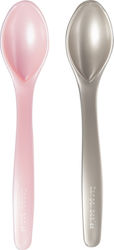 Canpol Babies Βρεφικό Σετ με Κουτάλια από Πλαστικό Pink για 4+ μηνών 2τμχ
