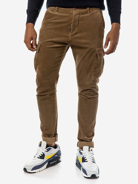 Trousers Cargo Elastic Brown