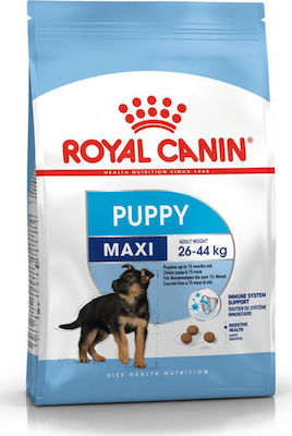 Royal Canin Puppy Maxi 15kg Hrană Uscată pentru Cățeluși de Rase Mari cu Orez și Carne de porc