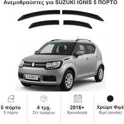 Heko Set Car Windbreakers Front And Back Dark Fime For Suzuki Ignis 5D 2016 4 Pieces 28654 Heko Set Car Windbreakers Front And Back Dark Fime For Suzuki Ignis 5D 2016 4 Pieces 28654