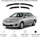 Heko Satz Windabweiser Vordere und Hintere Dark Fime für Toyota Korolla 4Stück