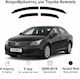 Heko Set of Windbreakers Front and Rear Car Dark Fime for Toyota Avensis 4pcs